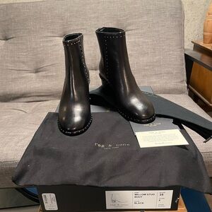 Rag & Bone Black Willow Studded Boots